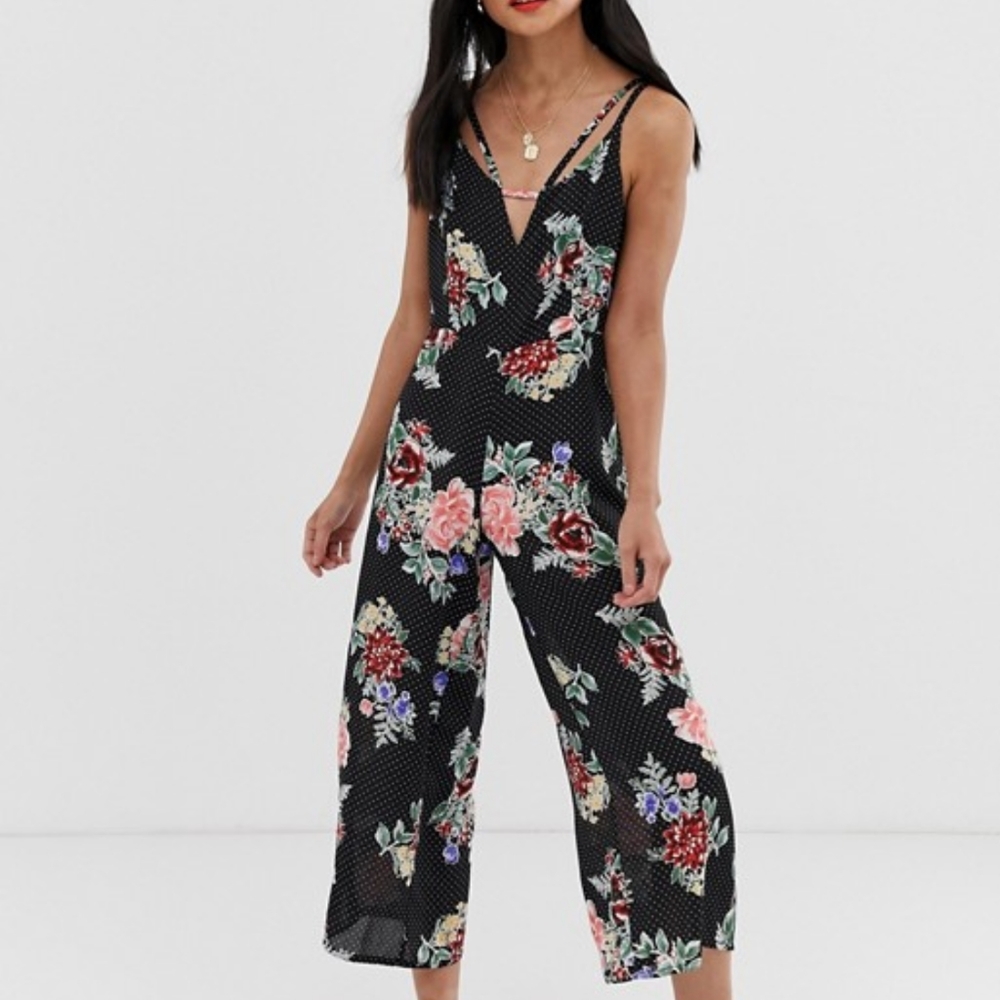 Asos Floral/polka dot jumpsuit
